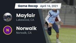 Recap: Mayfair  vs. Norwalk  2021