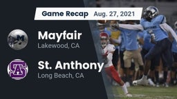 Recap: Mayfair  vs. St. Anthony  2021