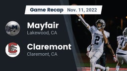Recap: Mayfair  vs. Claremont  2022