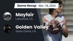Recap: Mayfair  vs. Golden Valley  2022