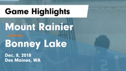 Mount Rainier  vs Bonney Lake  Game Highlights - Dec. 8, 2018