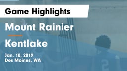 Mount Rainier  vs Kentlake  Game Highlights - Jan. 10, 2019