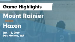 Mount Rainier  vs Hazen  Game Highlights - Jan. 15, 2019