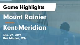 Mount Rainier  vs Kent-Meridian Game Highlights - Jan. 22, 2019