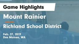 Mount Rainier  vs Richland School District Game Highlights - Feb. 27, 2019