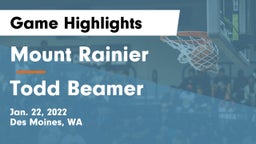 Mount Rainier  vs Todd Beamer  Game Highlights - Jan. 22, 2022