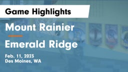 Mount Rainier  vs Emerald Ridge  Game Highlights - Feb. 11, 2023