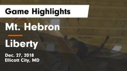 Mt. Hebron  vs Liberty  Game Highlights - Dec. 27, 2018