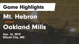 Mt. Hebron  vs Oakland Mills  Game Highlights - Jan. 16, 2019