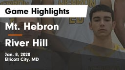 Mt. Hebron  vs River Hill  Game Highlights - Jan. 8, 2020