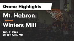 Mt. Hebron  vs Winters Mill  Game Highlights - Jan. 9, 2023