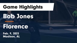 Bob Jones  vs Florence  Game Highlights - Feb. 9, 2023