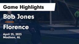Bob Jones  vs Florence  Game Highlights - April 25, 2023