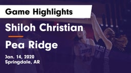 Shiloh Christian  vs Pea Ridge  Game Highlights - Jan. 14, 2020