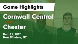 Cornwall Central  vs Chester  Game Highlights - Dec. 21, 2017