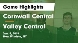 Cornwall Central  vs Valley Central  Game Highlights - Jan. 8, 2018