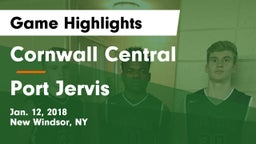 Cornwall Central  vs Port Jervis  Game Highlights - Jan. 12, 2018