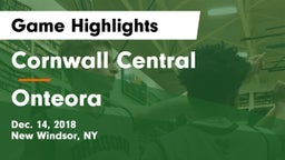 Cornwall Central  vs Onteora  Game Highlights - Dec. 14, 2018