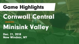 Cornwall Central  vs Minisink Valley  Game Highlights - Dec. 21, 2018
