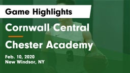 Cornwall Central  vs Chester Academy Game Highlights - Feb. 10, 2020