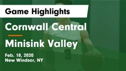 Cornwall Central  vs Minisink Valley  Game Highlights - Feb. 18, 2020