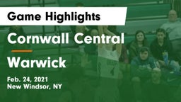 Cornwall Central  vs Warwick  Game Highlights - Feb. 24, 2021