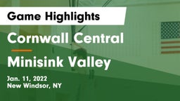 Cornwall Central  vs Minisink Valley  Game Highlights - Jan. 11, 2022