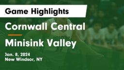Cornwall Central  vs Minisink Valley  Game Highlights - Jan. 8, 2024