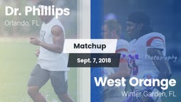 Matchup: Dr. Phillips High vs. West Orange  2018