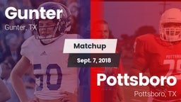 Matchup: Gunter  vs. Pottsboro  2018
