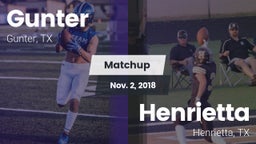 Matchup: Gunter  vs. Henrietta  2018