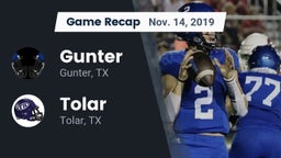 Recap: Gunter  vs. Tolar  2019
