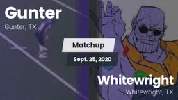 Matchup: Gunter  vs. Whitewright  2020