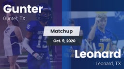 Matchup: Gunter  vs. Leonard  2020