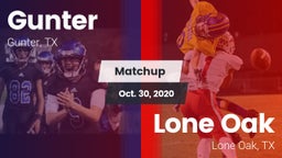 Matchup: Gunter  vs. Lone Oak  2020
