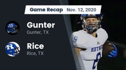 Recap: Gunter  vs. Rice  2020