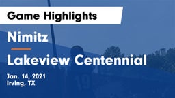 Nimitz  vs Lakeview Centennial  Game Highlights - Jan. 14, 2021
