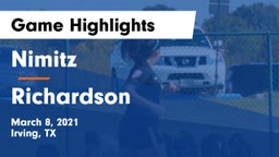 Nimitz  vs Richardson  Game Highlights - March 8, 2021