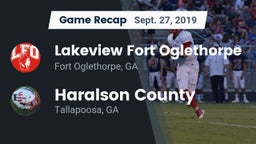 Recap: Lakeview Fort Oglethorpe  vs. Haralson County  2019