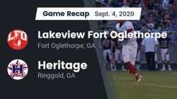 Recap: Lakeview Fort Oglethorpe  vs. Heritage  2020