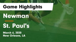 Newman  vs St. Paul's  Game Highlights - March 6, 2020