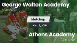 Matchup: George Walton  vs. Athens Academy 2018