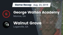 Recap: George Walton Academy  vs. Walnut Grove  2019