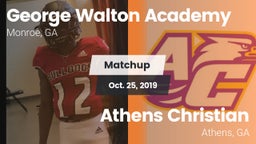 Matchup: George Walton  vs. Athens Christian  2019