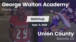 Matchup: George Walton  vs. Union County  2020
