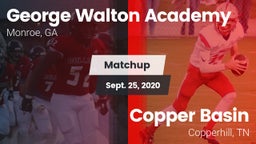 Matchup: George Walton  vs. Copper Basin  2020