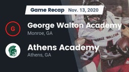 Recap: George Walton Academy  vs. Athens Academy 2020