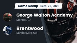 Recap: George Walton Academy vs. Brentwood  2023