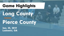 Long County  vs Pierce County  Game Highlights - Jan. 25, 2019