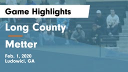 Long County  vs Metter  Game Highlights - Feb. 1, 2020